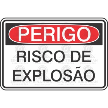 Perigo risco de explosão